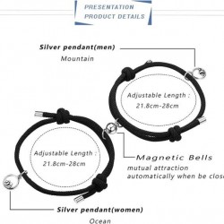 Couples Bracelets Magnetic Mutual Attraction Relationship Matching Friendship Rope Bracelet Set For Women Men Boyfriend Girlfriend Him Her BFF Best Friends Bracelet Braided Charm Pendants